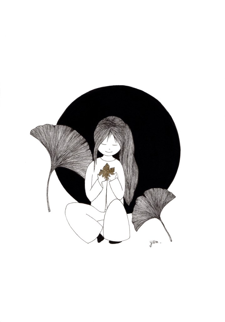 J'honore qui je suis - Dessin original de Yamina Viguier (format A4) - 10 Tirages rehaussés disponibles dans la boutique en ligne.
